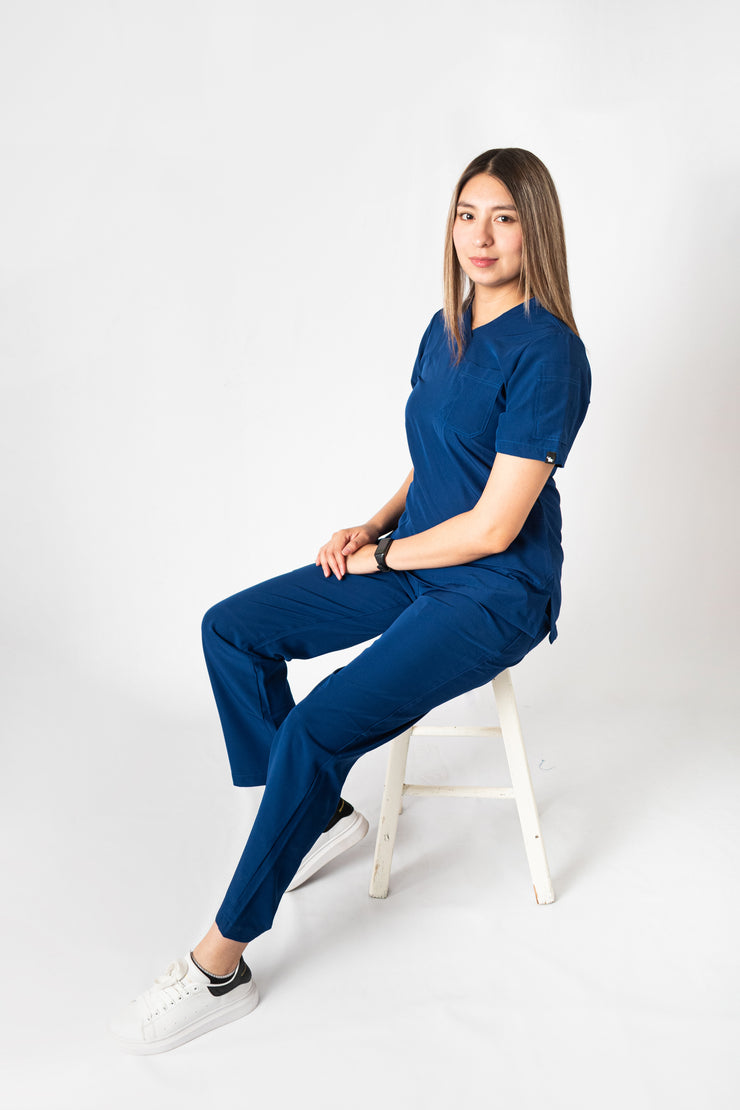 SCRUB ANTIFLUIDOS AZUL REY DAMA