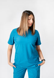 SCRUB ANTIFLUIDOS AZUL PIZARRA DAMA