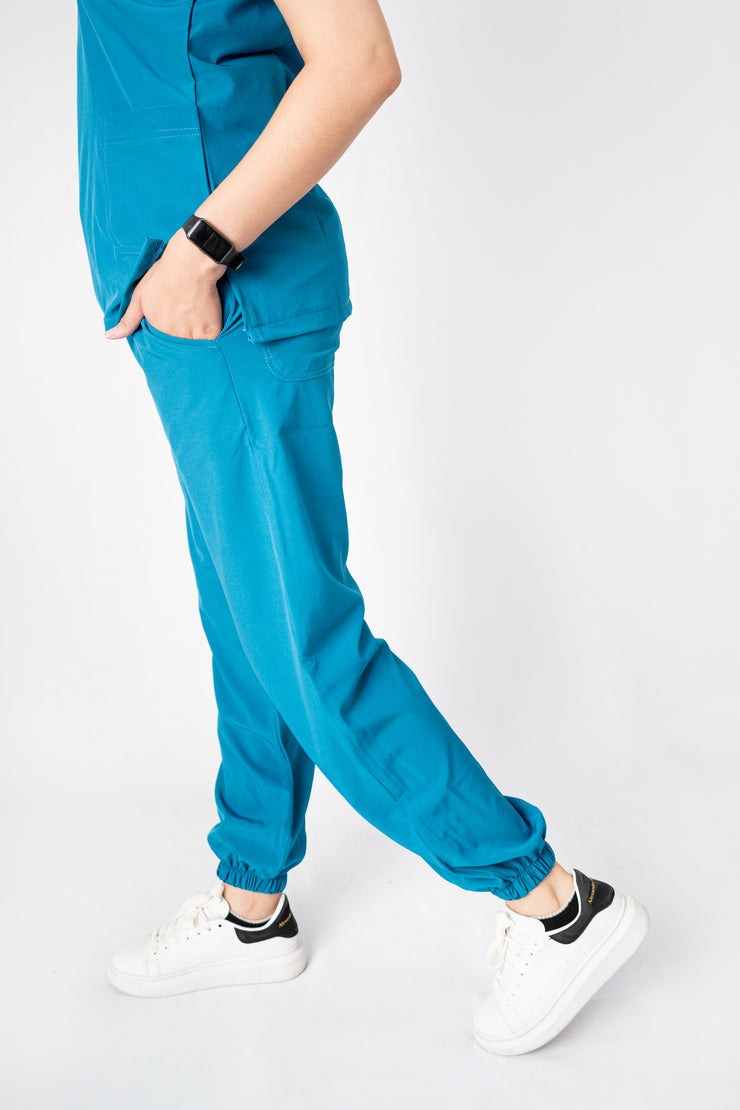 SCRUB ANTIFLUIDOS AZUL PIZARRA DAMA