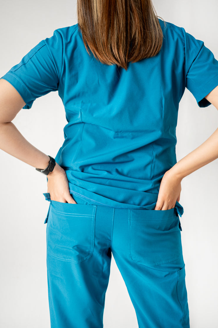 SCRUB ANTIFLUIDOS AZUL PIZARRA DAMA