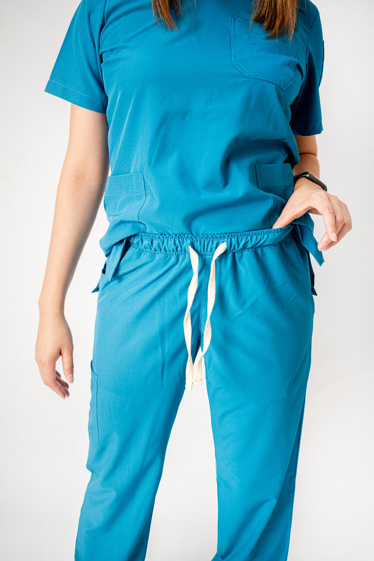 SCRUB ANTIFLUIDOS AZUL PIZARRA DAMA