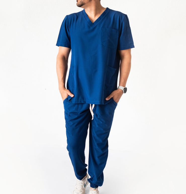 SCRUB ANTIFLUIDOS AZUL REY HOMBRE