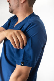 SCRUB ANTIFLUIDOS AZUL REY HOMBRE