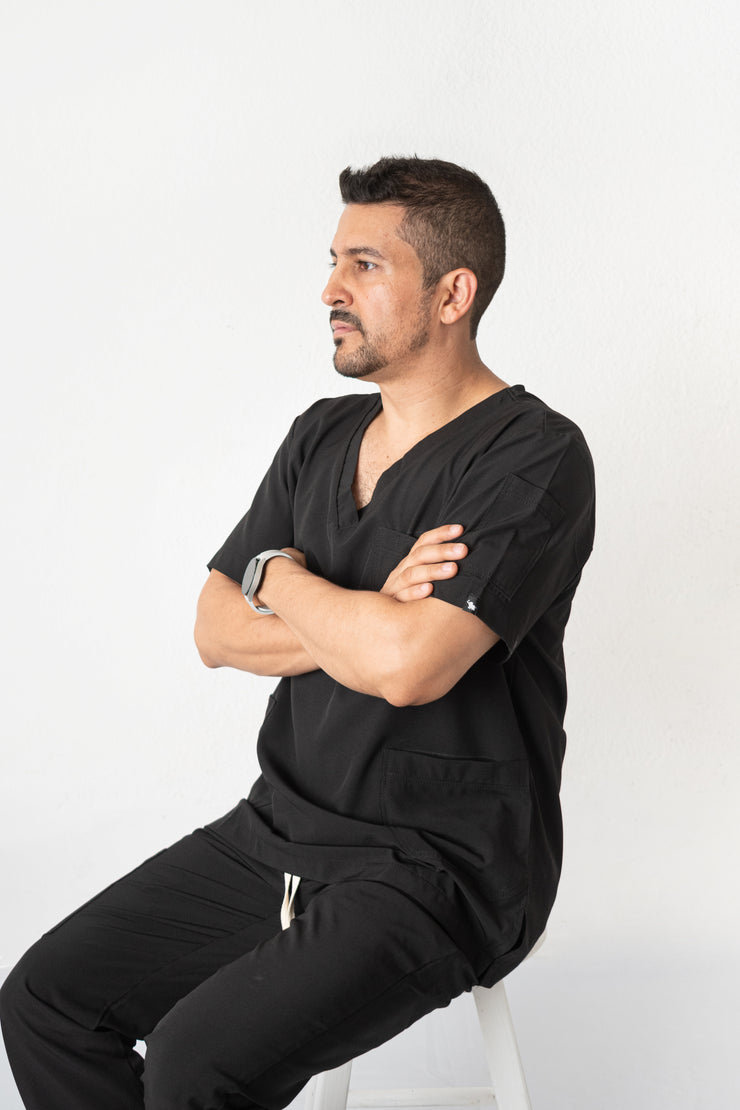 SCRUB ANTIFLUIDOS NEGRO HOMBRE