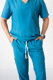 SCRUB ANTIFLUIDOS AZUL PIZARRA HOMBRE