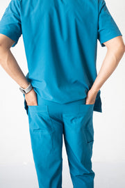 SCRUB ANTIFLUIDOS AZUL PIZARRA HOMBRE