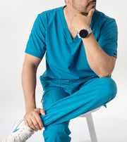 SCRUB ANTIFLUIDOS AZUL PIZARRA HOMBRE